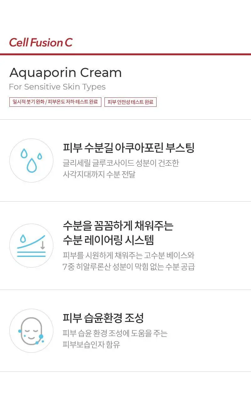 [수분부스팅/7중히알루론산] 셀퓨전씨 포스트 알파 아쿠아포린 크림 60ml 상세페이지 2